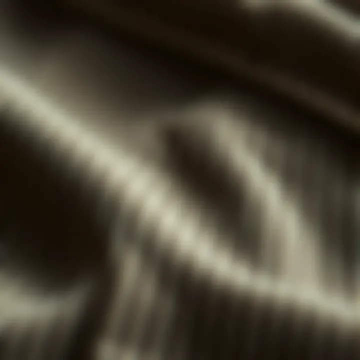 Close-up of corduroy texture showcasing fine ribs
