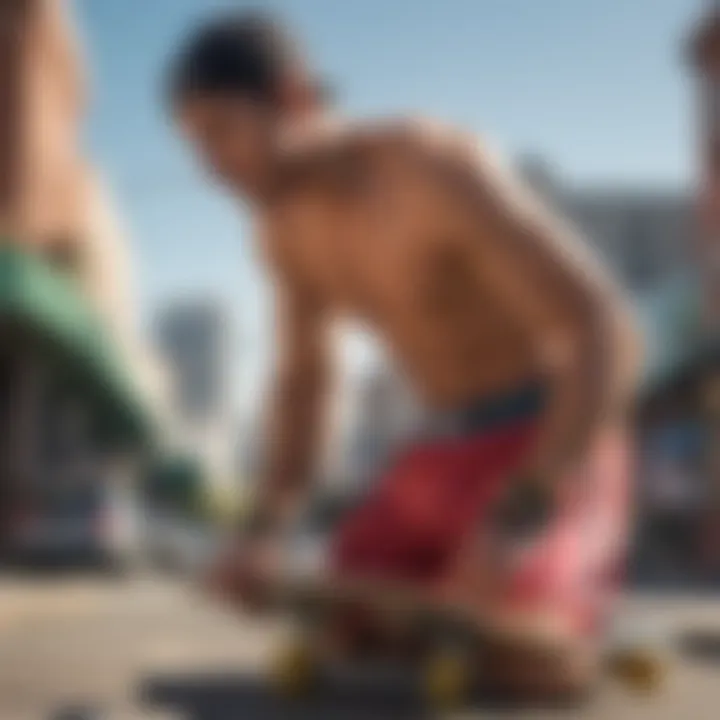 Ethika Boxers displayed in a vibrant skateboarding setting