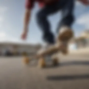 Skateboarder demonstrating the practical uses of Formula Four wheels in various skateboarding styles