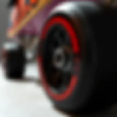 Close-up of FR skate wheels showcasing their unique design