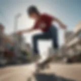 A dynamic skateboarding scene showcasing the thrill of the sport