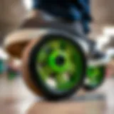 Heelys Sneakers Wheel Mechanism A close-up view of Heelys sneakers showcasing their unique wheel mechanism