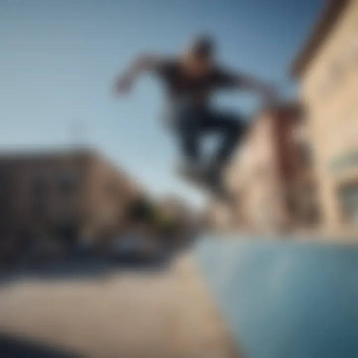 Skateboarding scene highlighting Holbrook Blue's influence