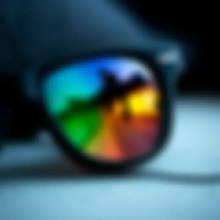 Lens Technology of Holbrook Glasses Close-up of Holbrook glasses highlighting lens technology