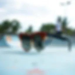 Holbrook glasses showcased against a vibrant skate park backdrop