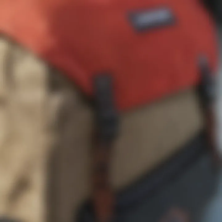 Close-up of the durable fabric of the Jansport Canvas Backpack