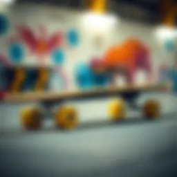 Artisan-crafted longboard showcasing vibrant graphics