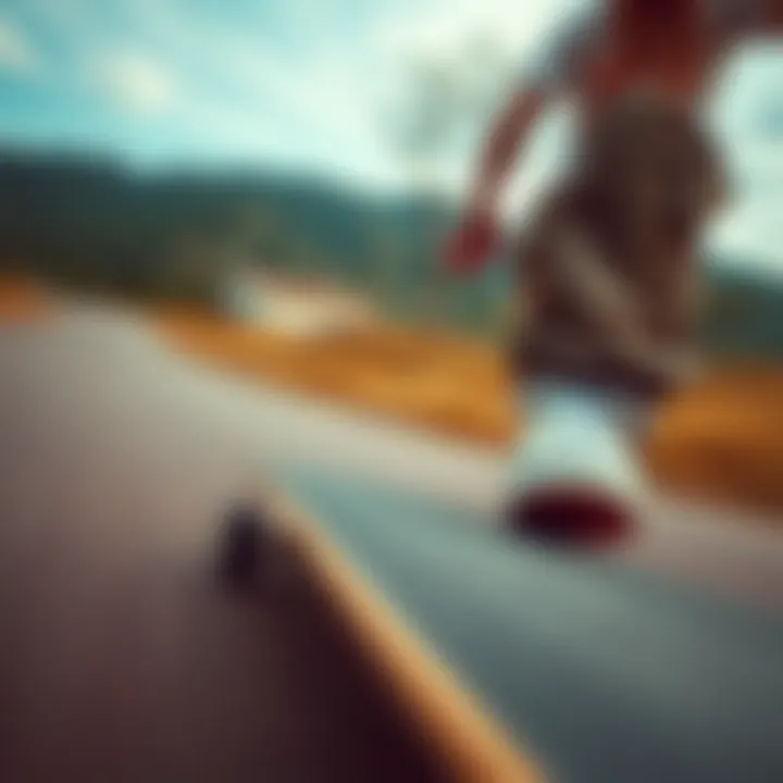 Longboard Riding Experience Longboard riding experience captured in a scenic setting