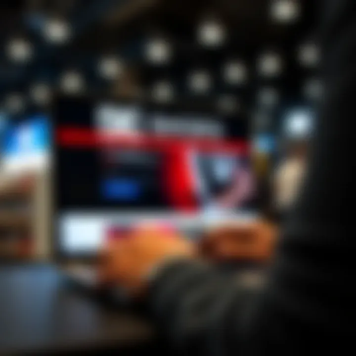 User browsing DC Shoes website on a laptop