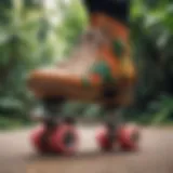 Showcasing the vibrant colors and textures of Moxi Jungle Skates