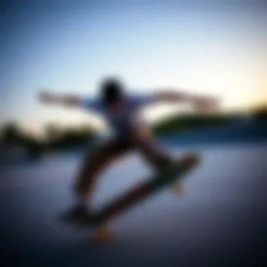 Performance of Neff Pants in Action Skateboarder demonstrating agility while wearing Neff pants