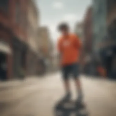 Skaters wearing Nike SB T-Shirt in urban setting