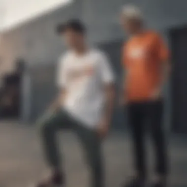 Fashionable Pairing of Nike SB T-Shirt and Skate Gear Nike SB T-Shirt paired with skateboard gear