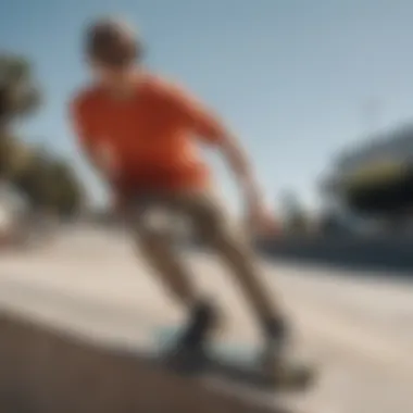 Skateboarder wearing Oakley Sutro sunglasses on a ramp