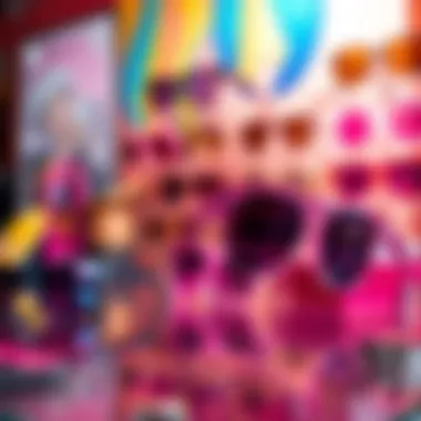Stylish Pink Sunglasses Showcase Stylish pink sunglasses displayed on a vibrant background