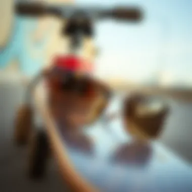 Ray-Ban 2180 Tortoise with Skateboard Stylish Ray-Ban 2180 Tortoise eyewear resting on a skateboard