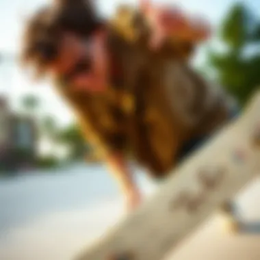 Ray-Ban 2180 Tortoise in Action Skateboarder wearing Ray-Ban 2180 Tortoise eyewear in action