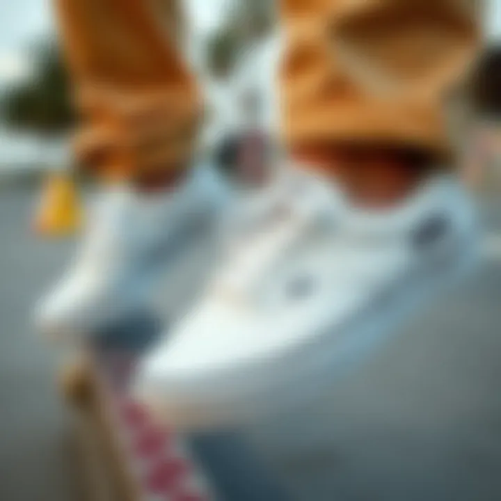 An artistic representation of the cultural significance of Vans in skateboarding history and community.