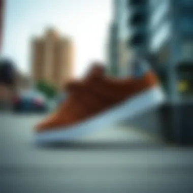 Urban Aesthetics: The adidas Forum Brown in Context Side view of the adidas Forum Brown against urban backdrop