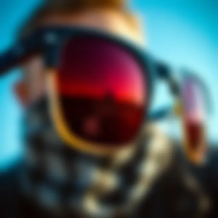 Understanding Quality: UV Protection in Sunglasses Close-up of sunglasses with UV protection label