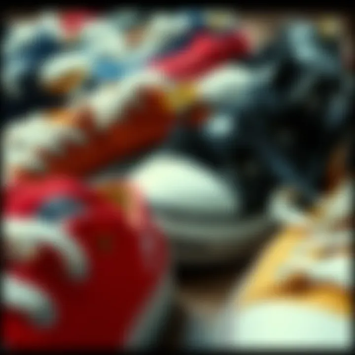 Diverse Styles of Chuck Taylor Sneakers A collection of various styles of Converse Chuck Taylor sneakers