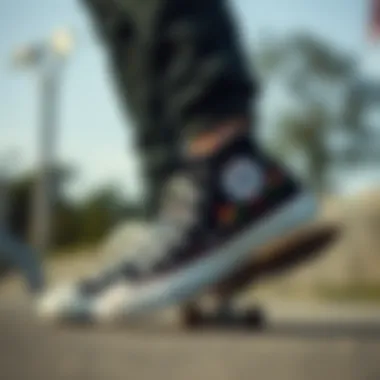 Personal Expression Through Sneakers Skater showcasing personalized embroidered Converse sneakers