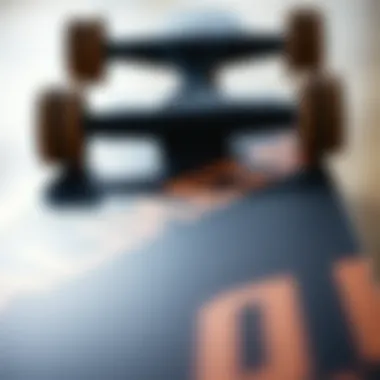 Artistry in Craft: Almost Skateboard Design Close-up of the craftsmanship on an Almost skateboard