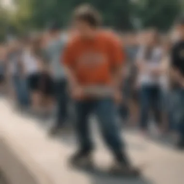 Community gathering showcasing skateboarders using Lashed Double Boa bindings