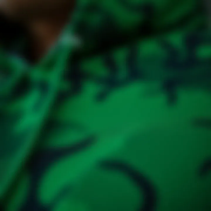 Textural Depth in Design Close-up of green camouflage fabric texture