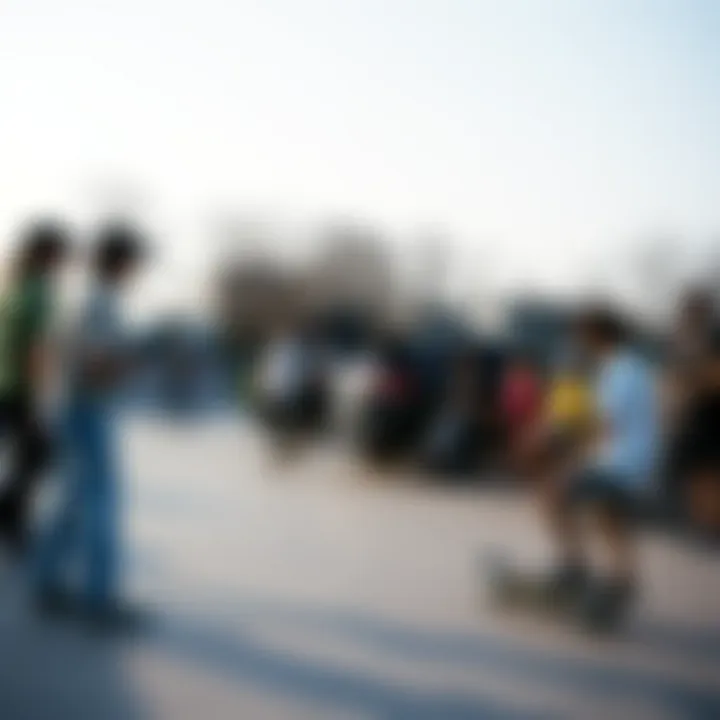 Skate Community at the Huf Triangle Community gathering at a skate park embodying the Huf Triangle