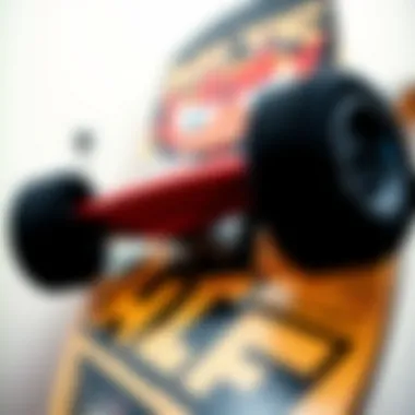 Detail of Skateboard Design Close-up of a skateboard showcasing design elements