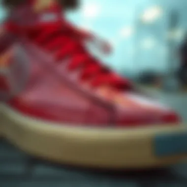 Construction Materials of Nike Blazer Patent Leather Detailed view of the construction materials used in Nike Blazer Patent Leather