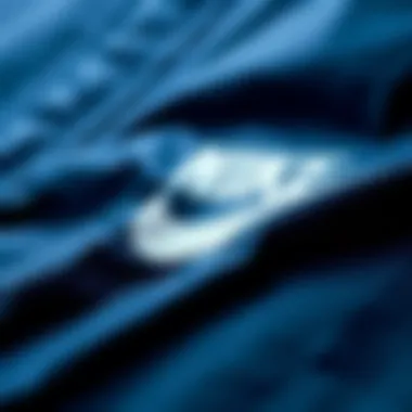 Windbreaker Fabric Composition Close-up of Nike windbreaker fabric