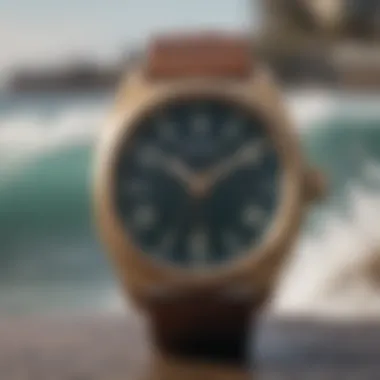 Close-up of Nixon Wave Watch features