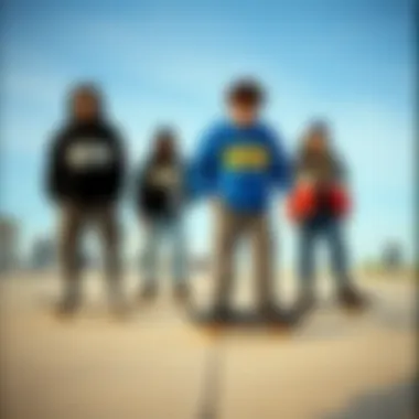 Cultural Significance in Skateboarding Group of skateboarders reflecting the cultural significance of the NSW sweatshirt