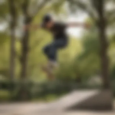 Various ollie variations showcased in a park