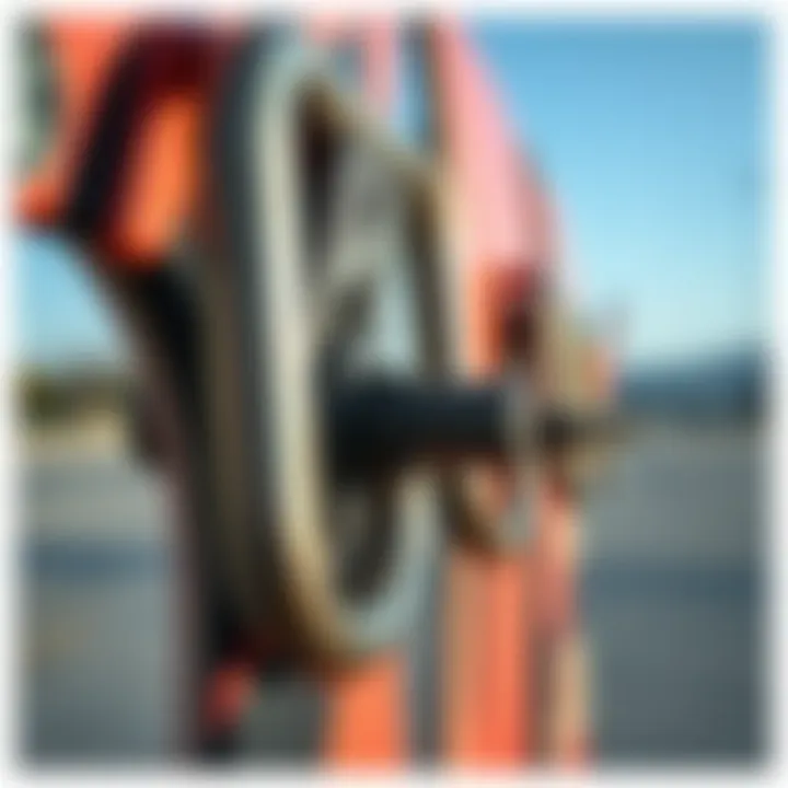 Durable Materials in Skateboard Lock Racks Close-up of durable materials used in skateboard lock racks