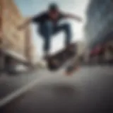 Dynamic one-wheel skateboard showcasing speed