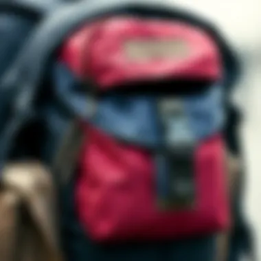 Innovative Materials in Tiny Backpack Design A close-up of various materials used in tiny backpacks