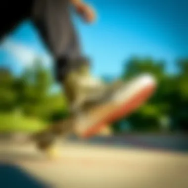 Grip and Support in Action with Ultrarange Gore High Top Skateboarder demonstrating the footwear's grip and support