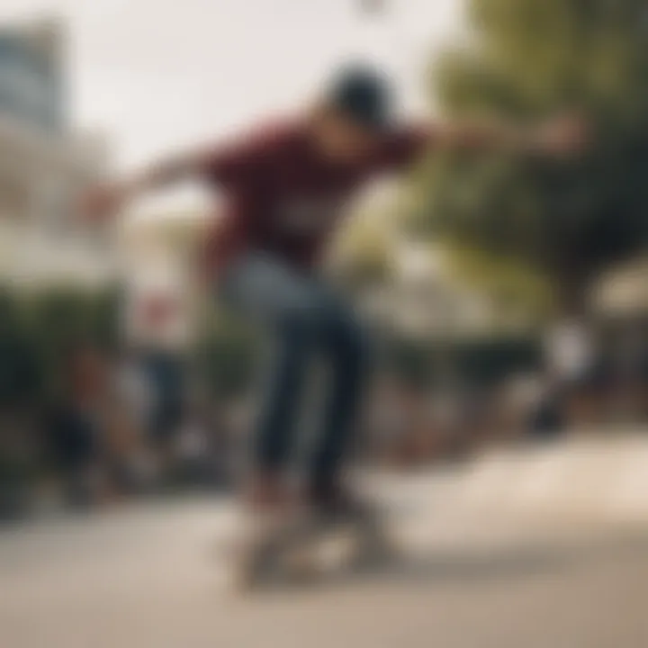 Skateboarder performing a trick wearing Vans UltraRange