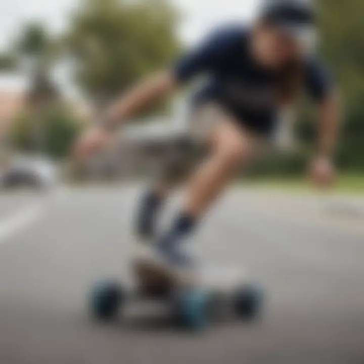 Close-up of Vivi electric skateboard performance features