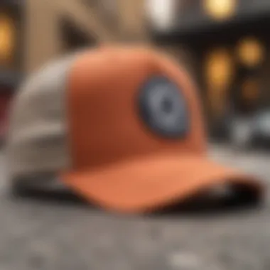 A stylish trucker hat worn during a skateboarding session