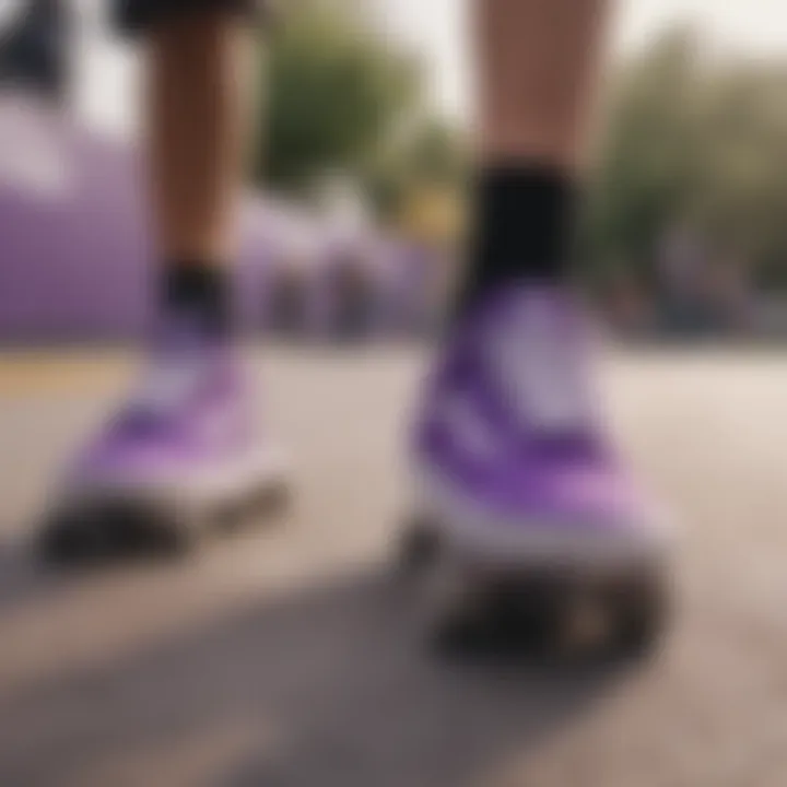 Group of skaters wearing ultra violet vans