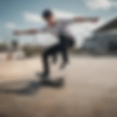 A skateboarder demonstrating the performance of Vans Chuuka on a skate park ramp.