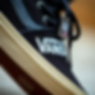 Durable Materials of Vans Ultra Range EXO HI MTE Close-up of the material used in Vans Ultra Range EXO HI MTE emphasizing durability