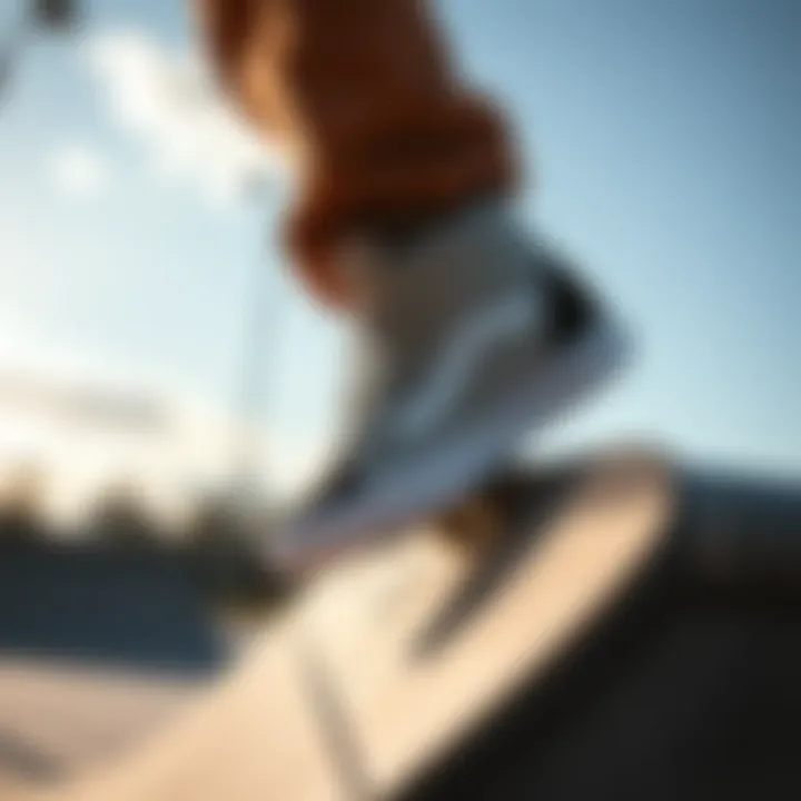 Performance of Vans Ultra Range EXO HI MTE on the Ramp Vans Ultra Range EXO HI MTE in action on a skate ramp