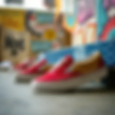 Cultural Influence of Vans Vintage Slip-Ons Vans Vintage Slip-Ons in various artistic settings reflecting their cultural influence