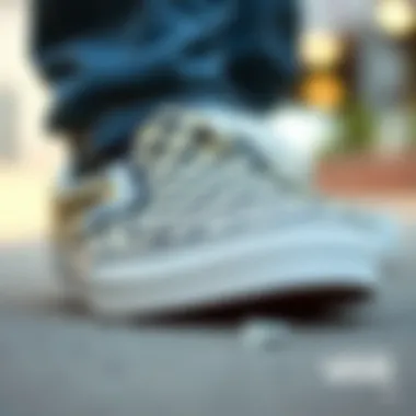 Unique Design Elements of Vans Vintage Slip-Ons Close-up view of unique design elements of Vans Vintage Slip-Ons