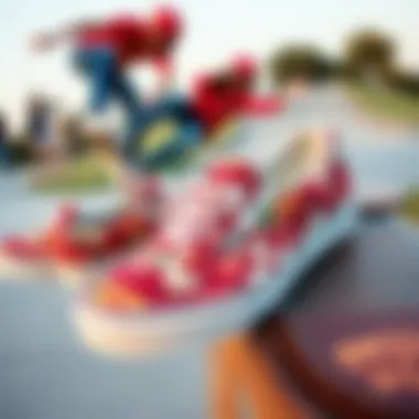 Impact of Vans Vintage Slip-Ons on Skateboarding and Fashion A collage showcasing the impact of Vans Vintage Slip-Ons on skateboarding and fashion